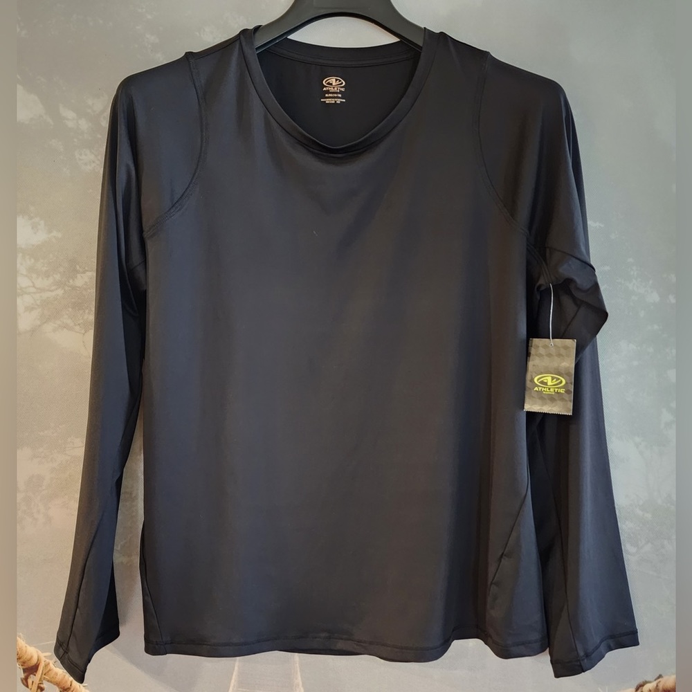 ATHLETIC WORKS LS Crew Neck Stretch Top sz XL (16-18)